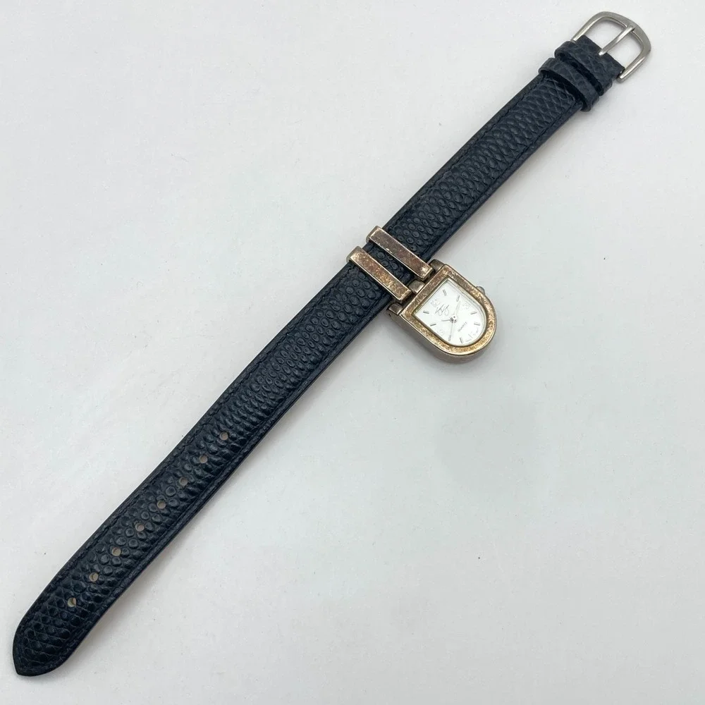 Vintage Suzanne Somers Women's Watch Silver Tone Patina Horseshoe New Battery 8